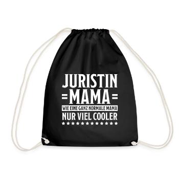 Juristin Beruf Lustige Spruch Jurist Jura Geschenk - Turnbeutel - Schwarz - Vorne