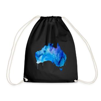 Australia - Drawstring Bag - black - Front
