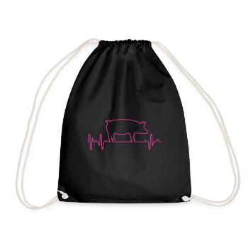 porc - Sac de sport léger - noir - Devant