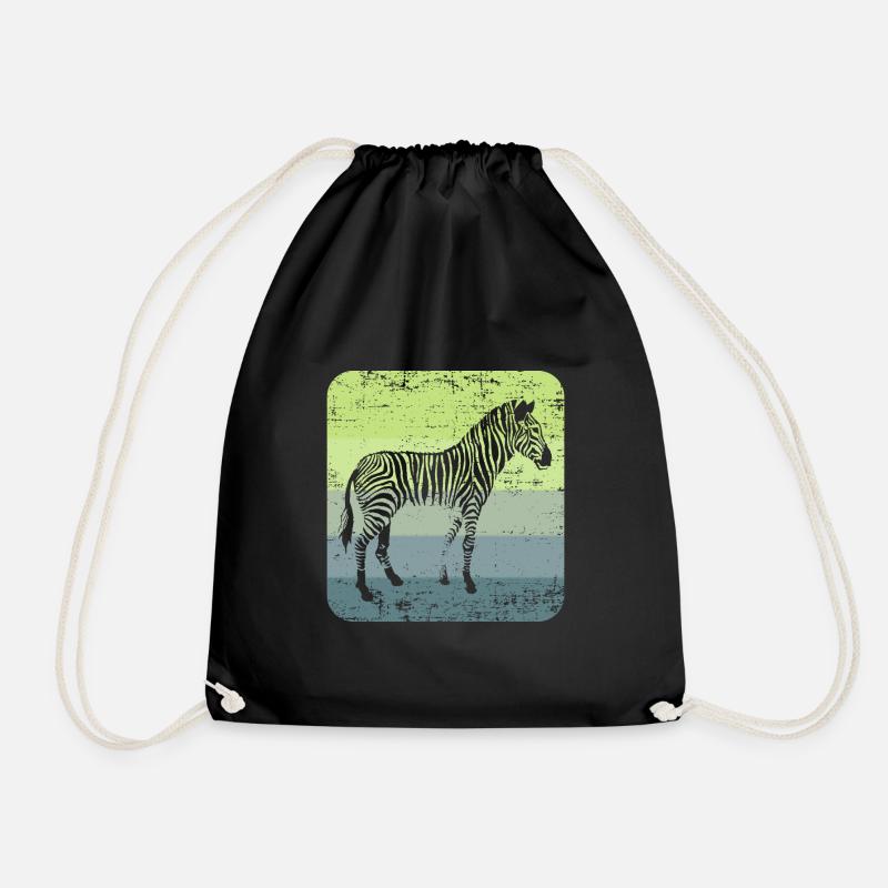 Zebra - Turnbeutel - Schwarz