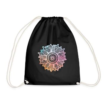 Sunflower - Drawstring Bag - black - Front