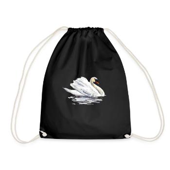 cygne - Sac de sport léger - noir - Devant