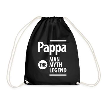 Pappa The Man The Myth The Legend - Drawstring Bag - black - Front