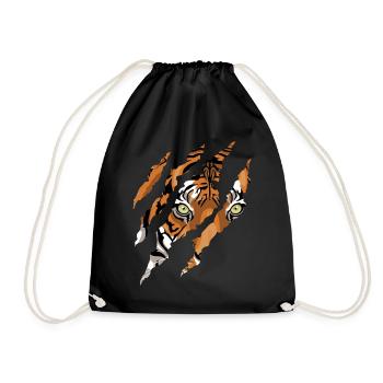 Tiger Krallen - Turnbeutel - Schwarz - Vorne