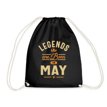 Les légendes sont nées en mai anniversaire - Sac de sport léger - noir - Devant