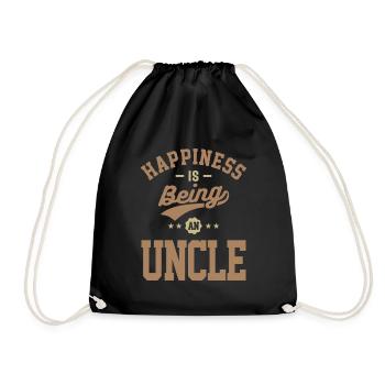 Le bonheur des hommes, c’est être un oncle drôle - Sac de sport léger - noir - Devant