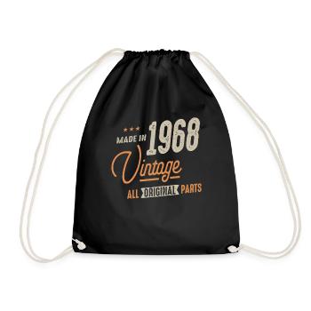 1968 Vintage Original Parts - 54ème anniversaire Retro - Sac de sport léger - noir - Devant