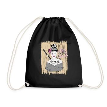 Démons Japonais Geisha Vintage - Sac de sport léger - noir - Devant