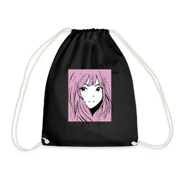 Anime Manga Fille - Sac de sport léger - noir - Devant