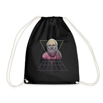 Sokrates Philosoph Student Geschenk - Turnbeutel - Schwarz - Vorne