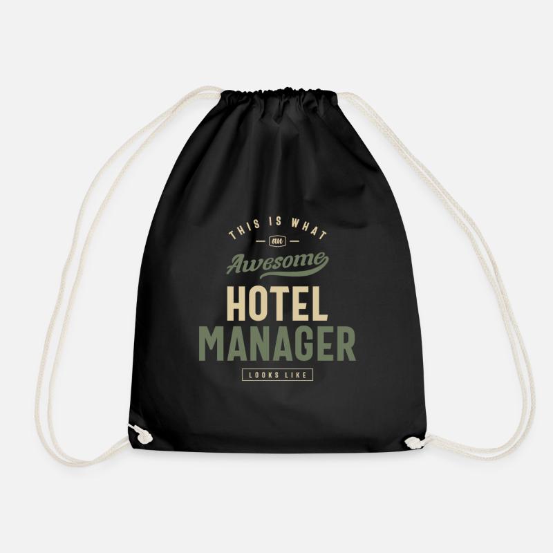 Funny Awesome Hotel Manager Job Beruf - Turnbeutel - Schwarz