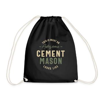 Lustig Awesome Cement Mason Job Beruf - Turnbeutel - Schwarz - Vorne