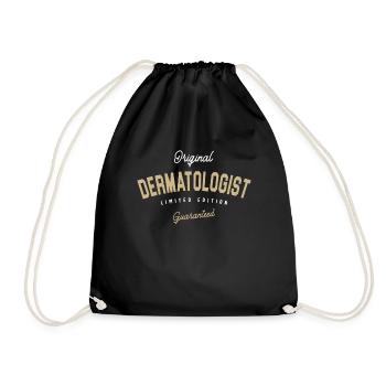 Dermatologist Funny Job Title Profession Birthday - Drawstring Bag - black - Front