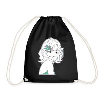 Manga Girl Anime - Sac de sport léger - noir - Devant