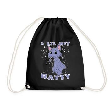 Cute Bat Halloween - Drawstring Bag - black - Front