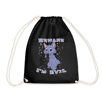 Cute Bat Halloween - Drawstring Bag - black - Front