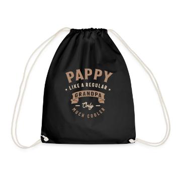 Pappy Like a Regular Grandpa Only Much Cooler - Drawstring Bag - black - Front