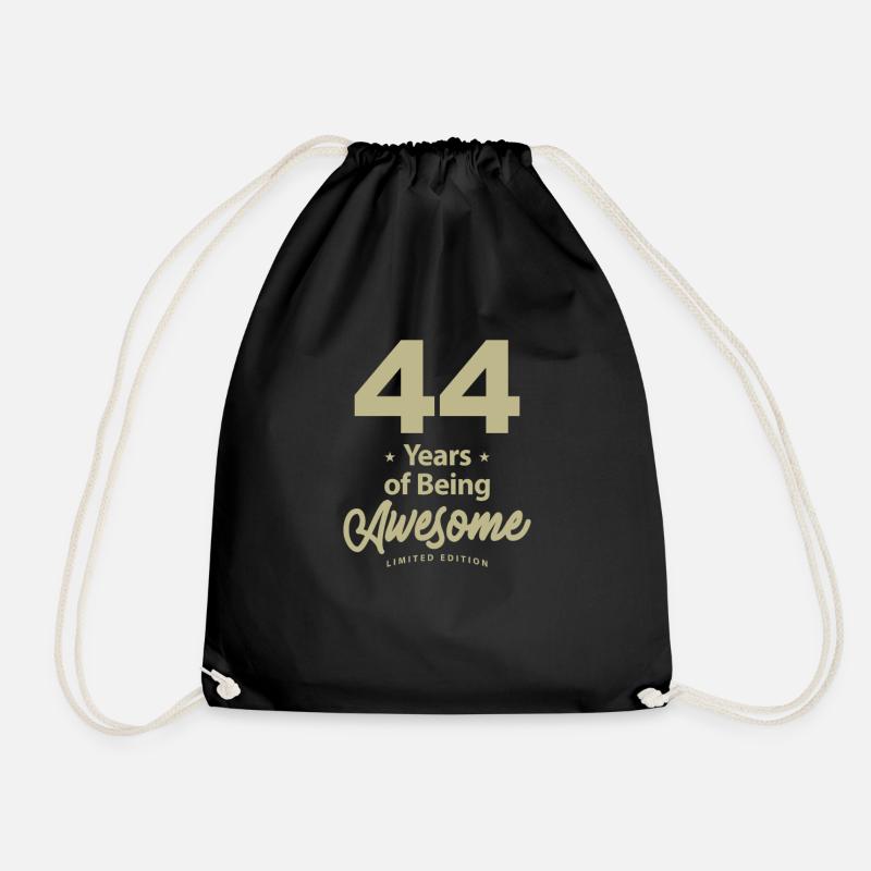 44 Jahre Awesome 44. Geburtstag - Turnbeutel - Schwarz