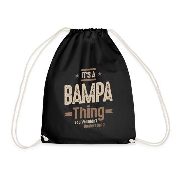 Männer Es ist eine Bampa-Sache Lustiger Papa Opa - Turnbeutel - Schwarz - Vorne