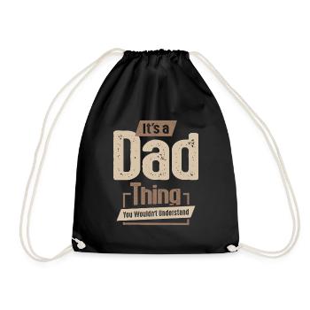 Mens C’est un truc de papa drôle papa grand-père - Sac de sport léger - noir - Devant