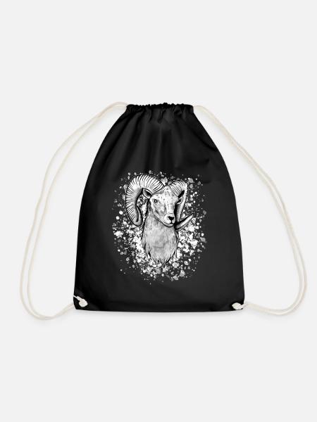 Widder Geschenk Geburtstag - Turnbeutel - Schwarz