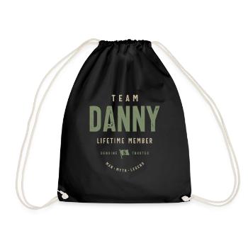 Nom personnalisé du membre à vie de l’équipe Danny - Sac de sport léger - noir - Devant