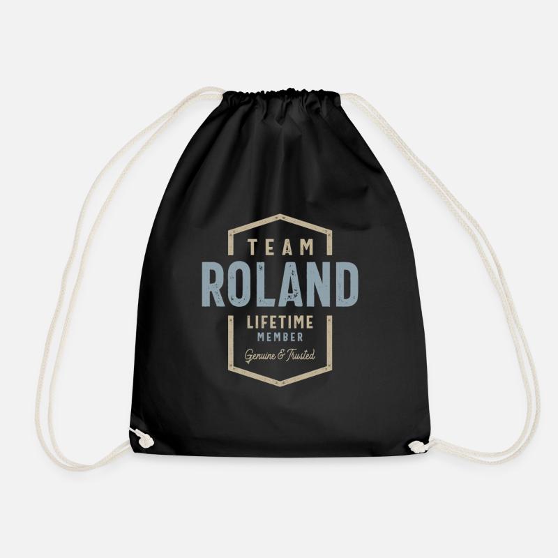 Team Roland Lifetime Member Personalisierter Name - Turnbeutel - Schwarz