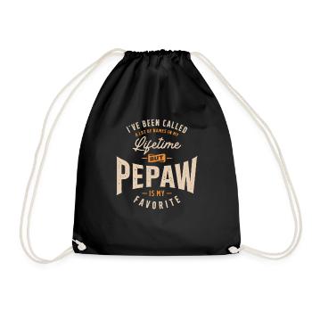 Pepaw est mon grand-père préféré - Sac de sport léger - noir - Devant