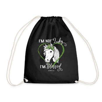 Fan de cheval religieux chrétien - Sac de sport léger - noir - Devant