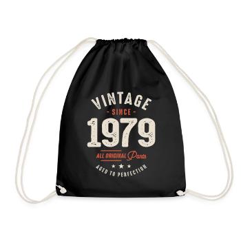 Millésime depuis 1979 - 43ème anniversaire Retro - Sac de sport léger - noir - Devant