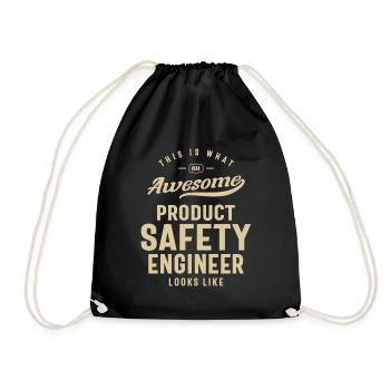 Awesome Product Safety Engineer Job - Drawstring Bag - black - Front