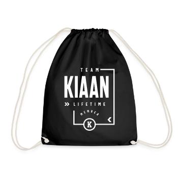 Nom personnalisé Membre à vie de l’équipe Kiaan - Sac de sport léger - noir - Devant