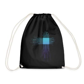 Elektroniker Informatiker Geschenk - Turnbeutel - Schwarz - Vorne