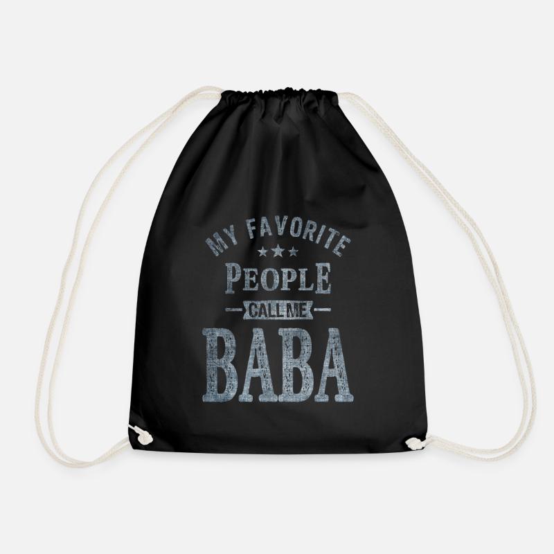 Meine Lieblingsleute nennen mich Baba Papa Opa - Turnbeutel - Schwarz