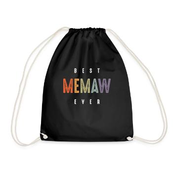 Best Memaw Ever - Grandma Mommy - Drawstring Bag - black - Front