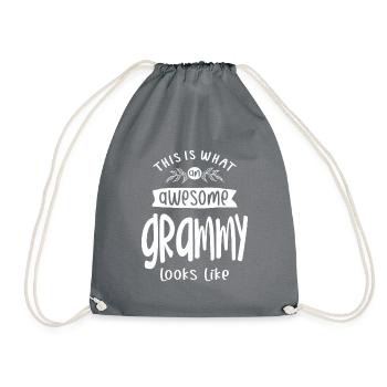 Das ist ein großartiger Grammy - Oma - Turnbeutel - Grau - Vorne