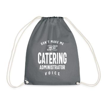 Catering Administrator Job Occupation - Drawstring Bag - grey - Front