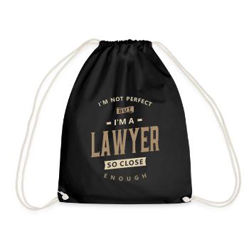 Lawyer Funny Job Title Profession Birthday Worker - Drawstring Bag - black - Front