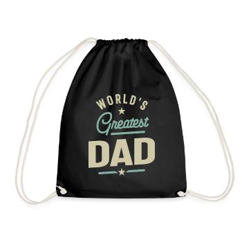 World's Greatest Dad - Father and Grandpa - Drawstring Bag - black - Front