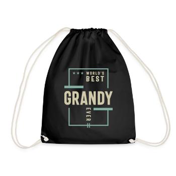 World's Best Grandy Ever - Dad and Grandpa - Drawstring Bag - black - Front