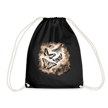 Butterflies Insect Gift - Drawstring Bag - black - Front