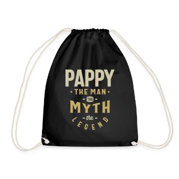 Pappy The Man The Myth The Legend - Drawstring Bag - black - Front