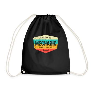 Mechanic Funny Job Title Profession - Drawstring Bag - black - Front
