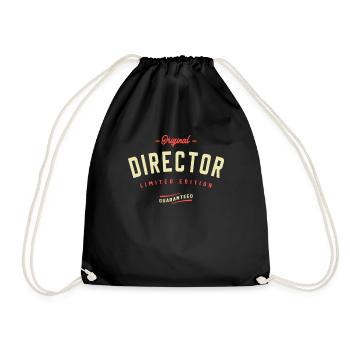 Director Funny Job Title Profession - Drawstring Bag - black - Front