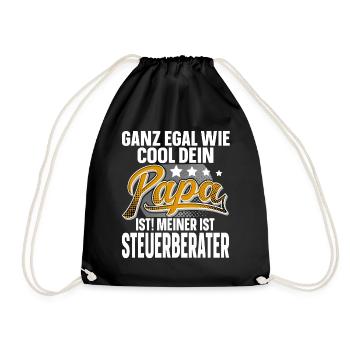 Steuerberater Papa Vater Vatertag Cooler Papa - Turnbeutel - Schwarz - Vorne