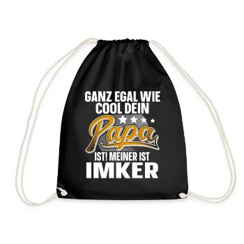 Imker Papa Vater Vatertag Cooler Papa - Turnbeutel - Schwarz - Vorne