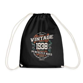 85 Years Old Vintage 1938 Man Myth Legend - Drawstring Bag - black - Front