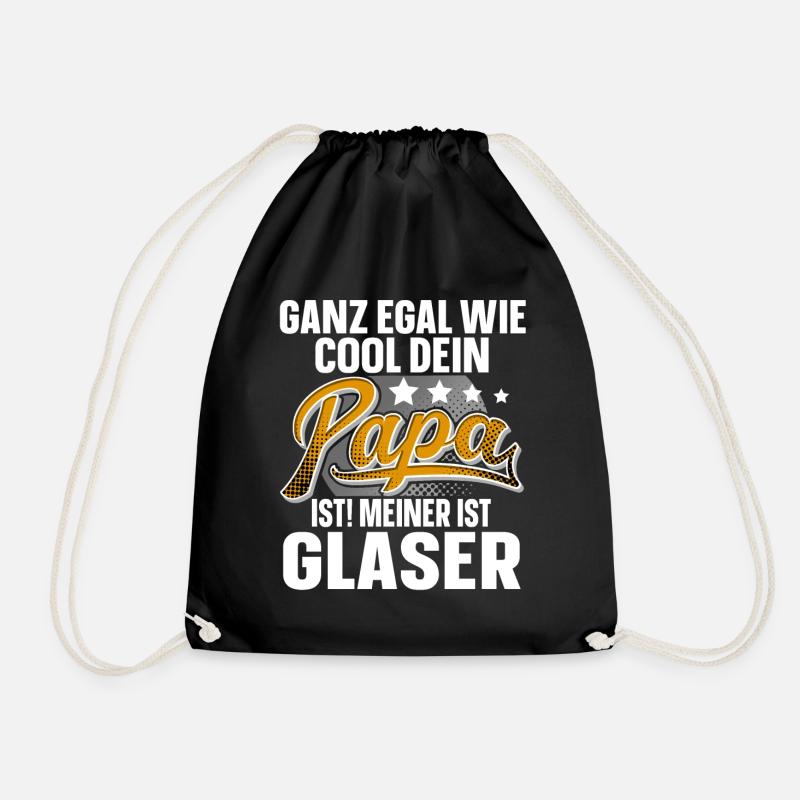 Glaser Papa Vater Vatertag Cooler Papa - Turnbeutel - Schwarz