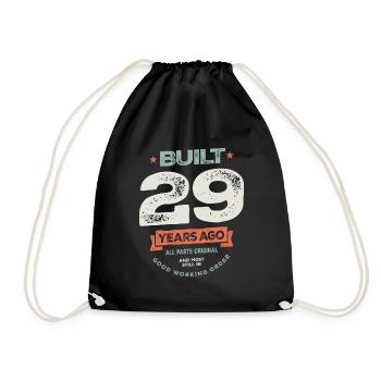 29th Birthday Funny 29 Years Old - Drawstring Bag - black - Front