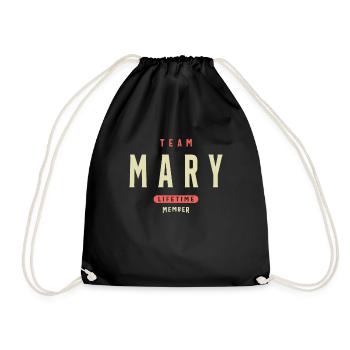 Mary Name Personalized Birthday Name Mary - Drawstring Bag - black - Front